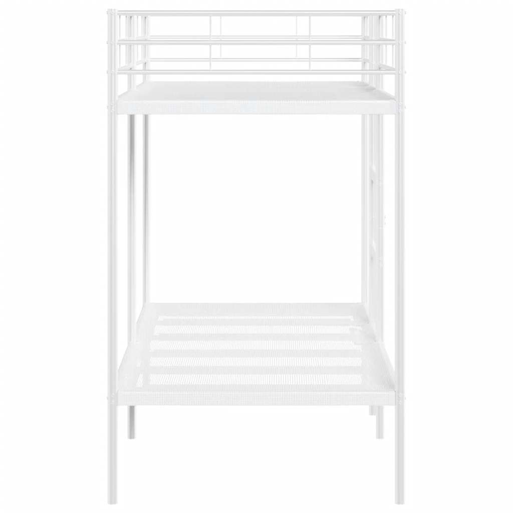 Bunk Bed without Mattress White 90x190 cm Single Steel - Bargainia.com - 8721158761514 - 42000328