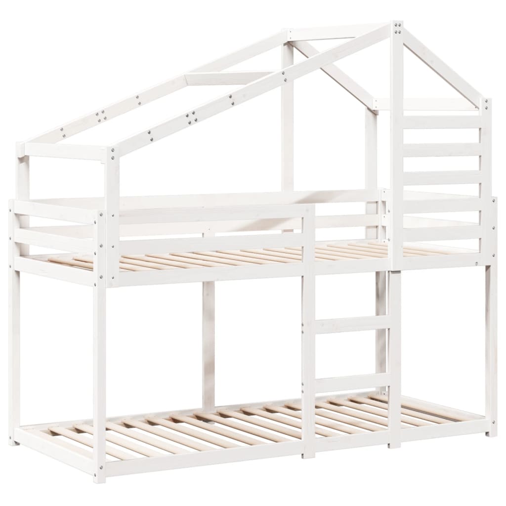 Bunk Bed without Mattress White 90x200 cm Solid Wood Pine - Bargainia.com - 8721102668692 - 3281971