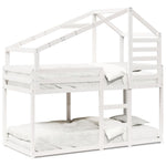 Bunk Bed without Mattress White 90x200 cm Solid Wood Pine - Bargainia.com - 