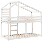 Bunk Bed without Mattress White 90x200 cm Solid Wood Pine - Bargainia.com - 