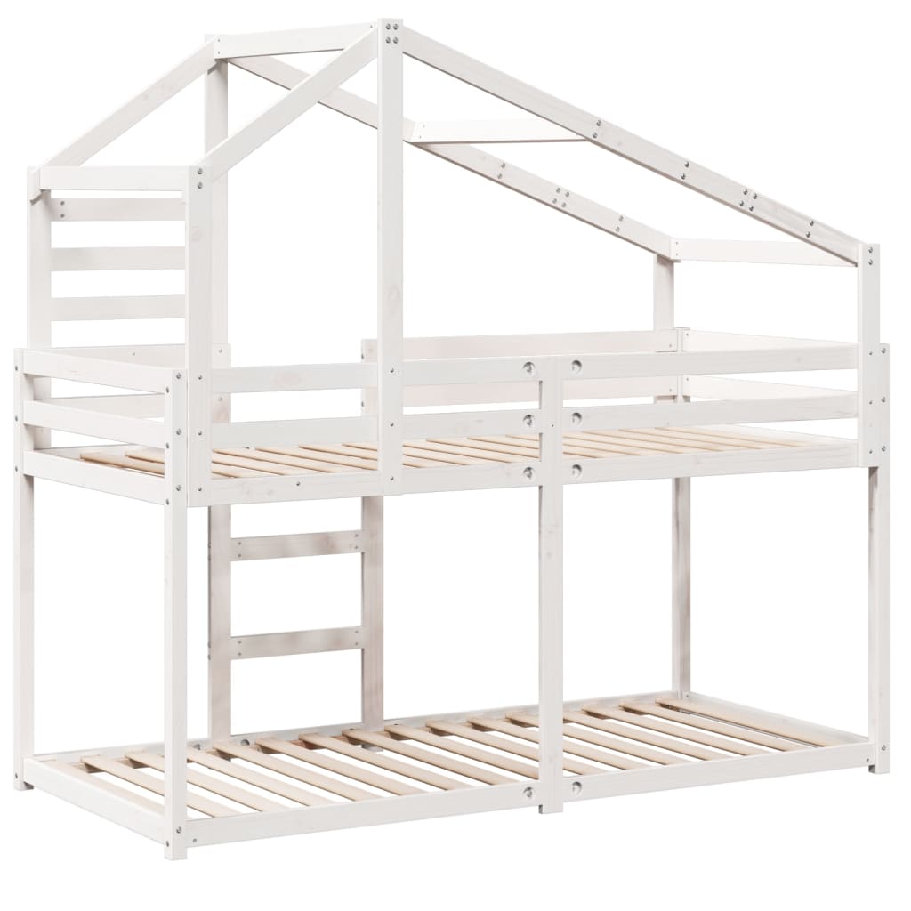 Bunk Bed without Mattress White 90x200 cm Solid Wood Pine - Bargainia.com - 8721102668692 - 3281971