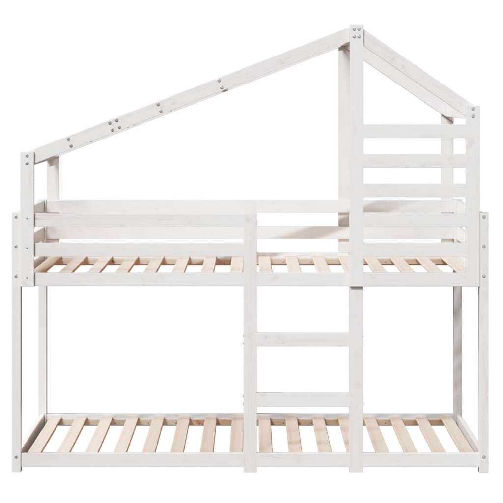 Bunk Bed without Mattress White 90x200 cm Solid Wood Pine - Bargainia.com - 8721102668692 - 3281971