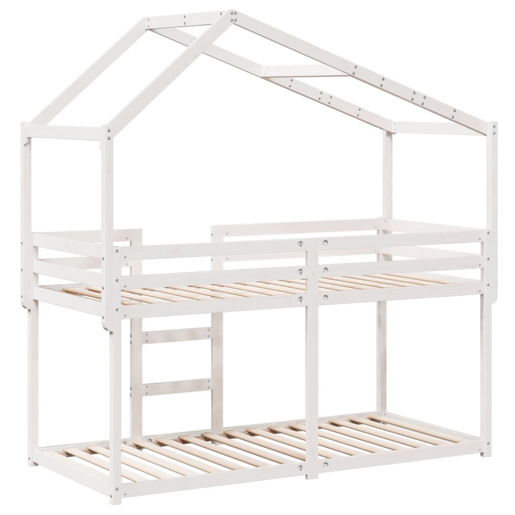 Bunk Bed without Mattress White 90x200 cm Solid Wood Pine - Bargainia.com - 8721102669385 - 3282040