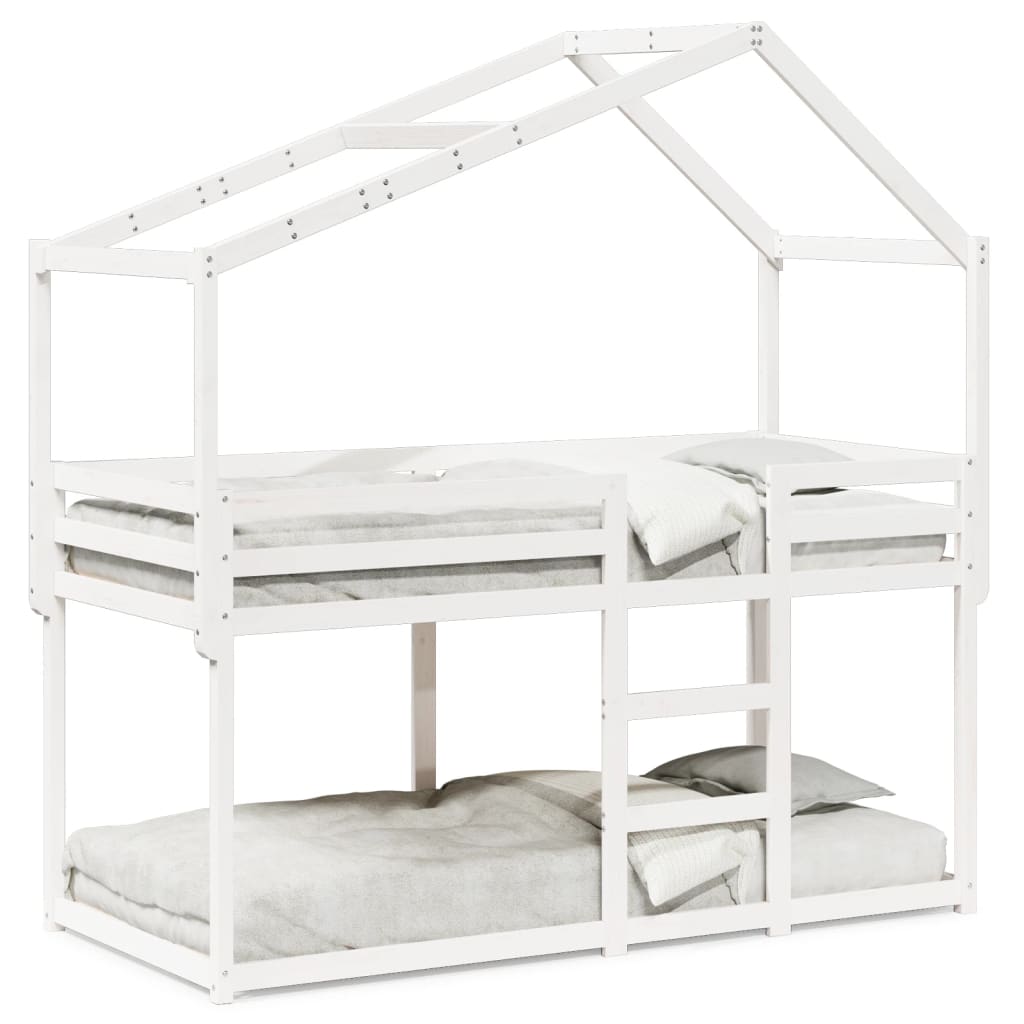 Bunk Bed without Mattress White 90x200 cm Solid Wood Pine - Bargainia.com - 8721102669385 - 3282040