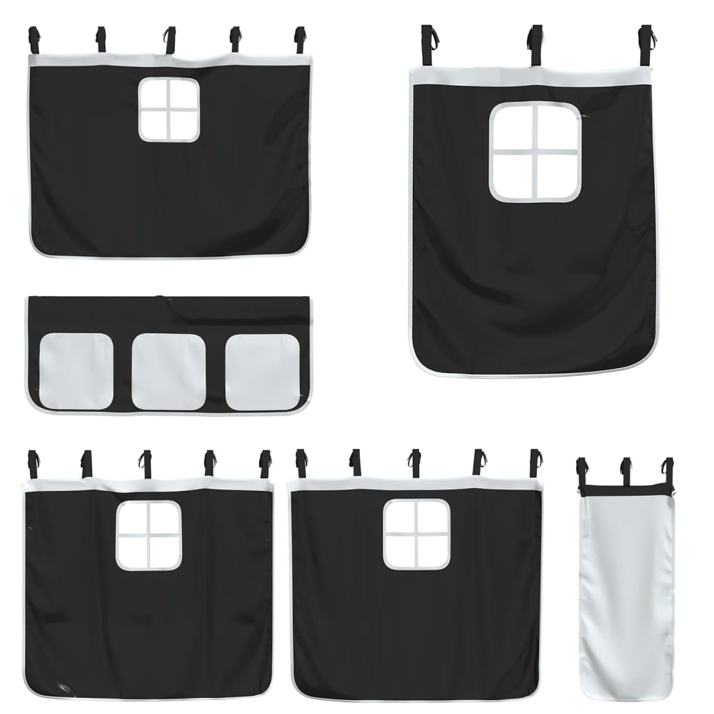 Bunk Bed without Mattress White&Black 80x200 cm Solid Wood Pine - Bargainia.com - 8721102689383 - 3283898