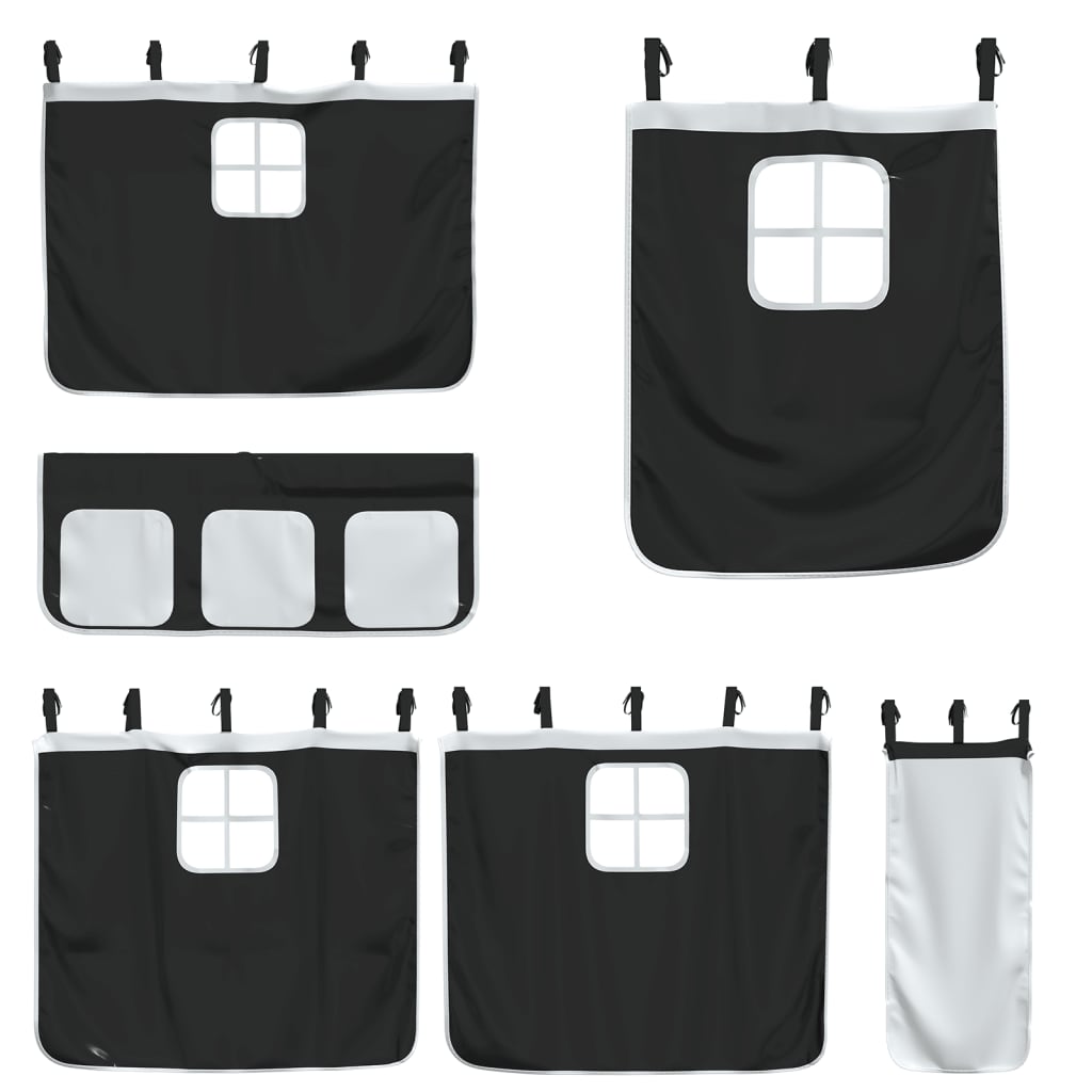 Bunk Bed without Mattress White&Black 90x190 cm Single Solid Wood Pine - Bargainia.com - 8721102689444 - 3283904