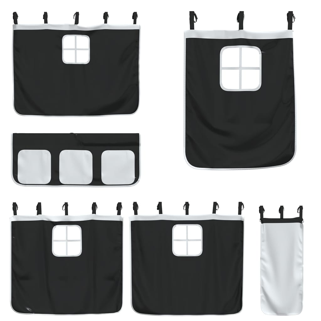 Bunk Bed without Mattress White&Black 90x200 cm Solid Wood Pine - Bargainia.com - 8721102689680 - 3283928