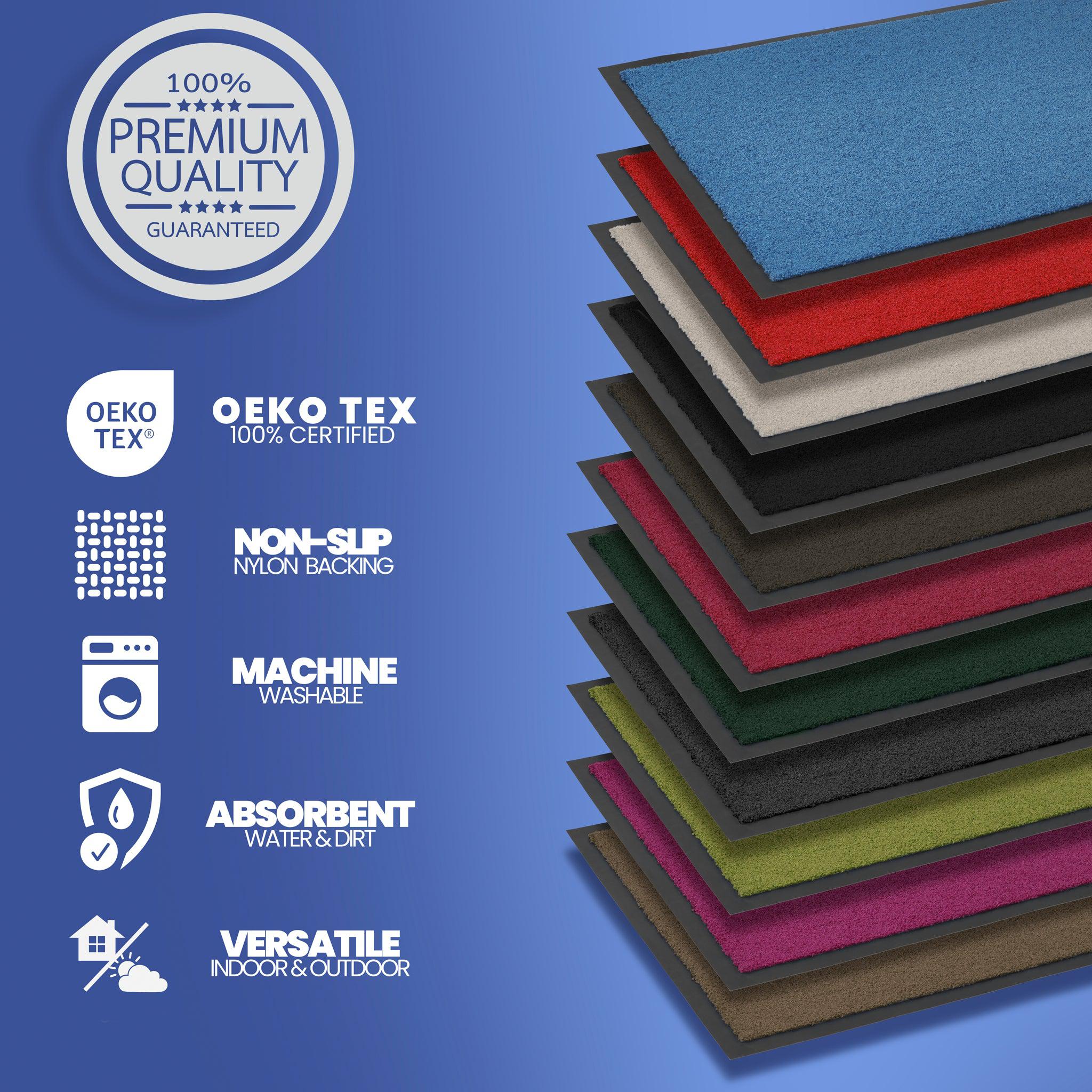 Burgundy Candy Non-Slip Heavy Duty Barrier Door Mat - Assorted Sizes Door Mats Clearance