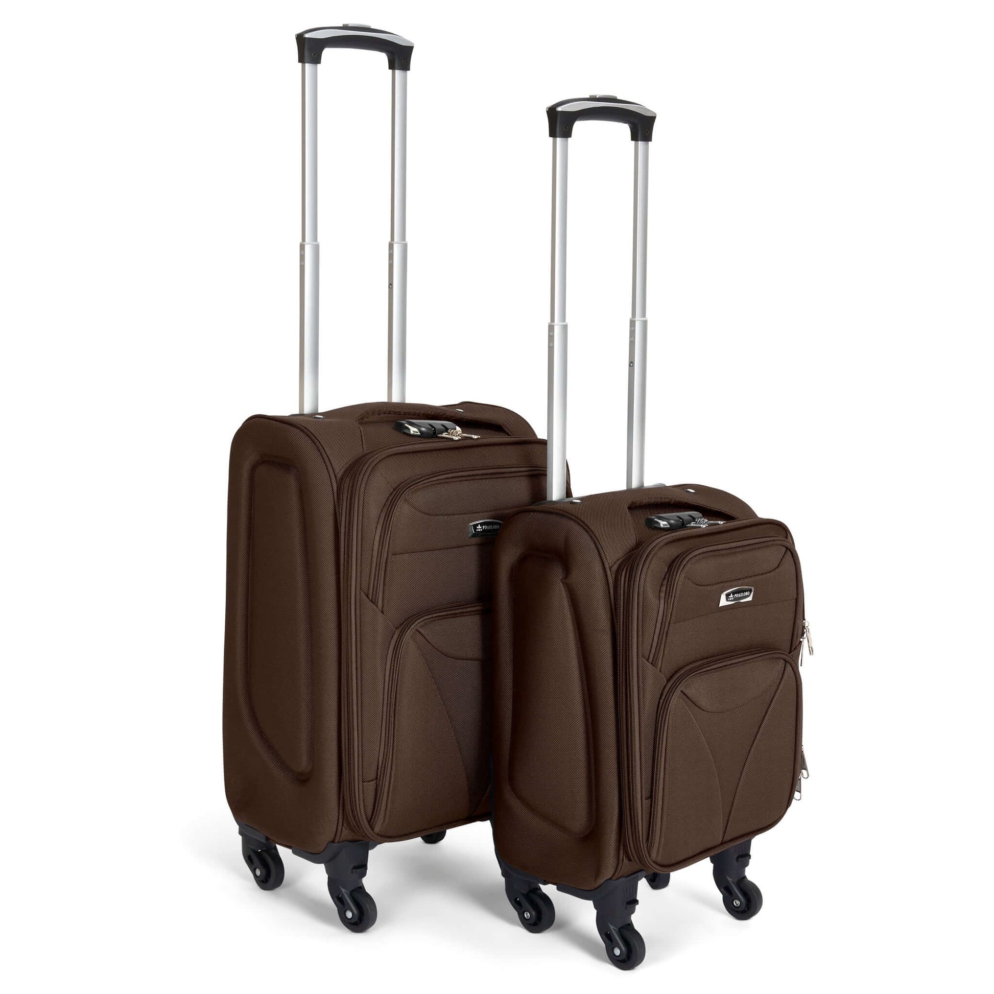 Cabin Bag Luggage Suitcase Set On Wheels - Set of 2 Clearance Coffee