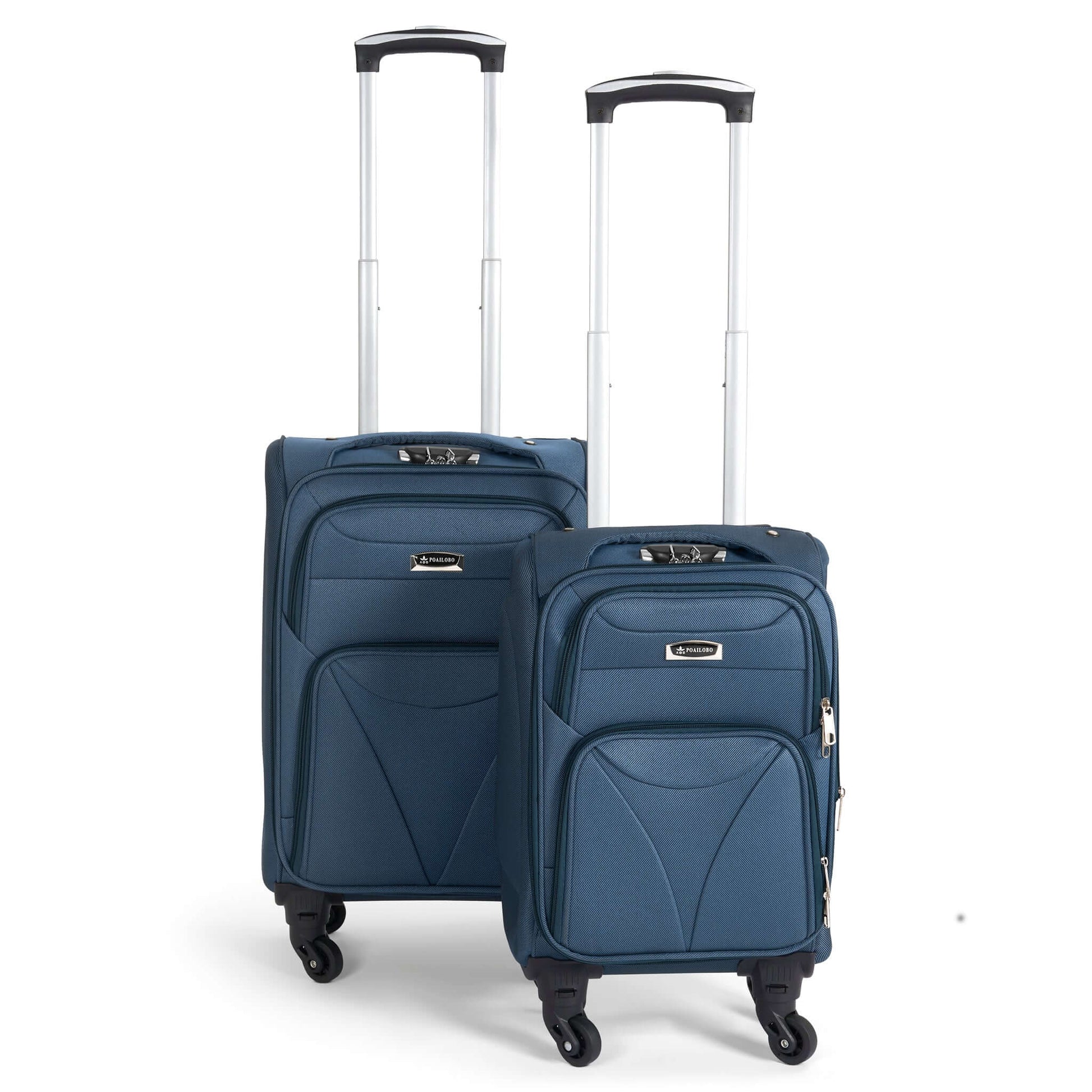 Cabin Bag Luggage Suitcase Set On Wheels - Set of 2 Clearance Navy