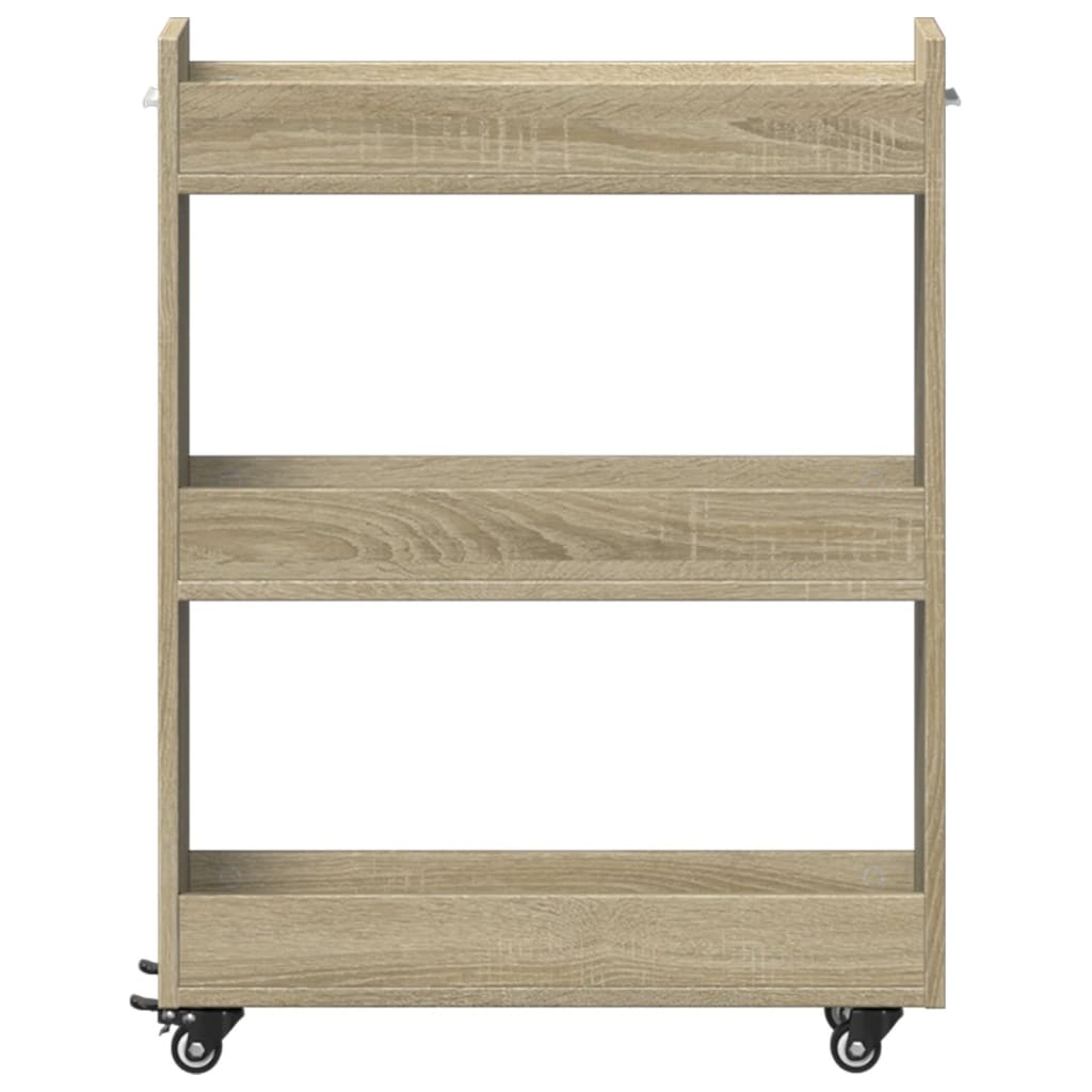 Cabinet with Wheels Sonoma Oak 60x22x79 cm Engineered Wood - Bargainia.com - 8721012493193 - 840417
