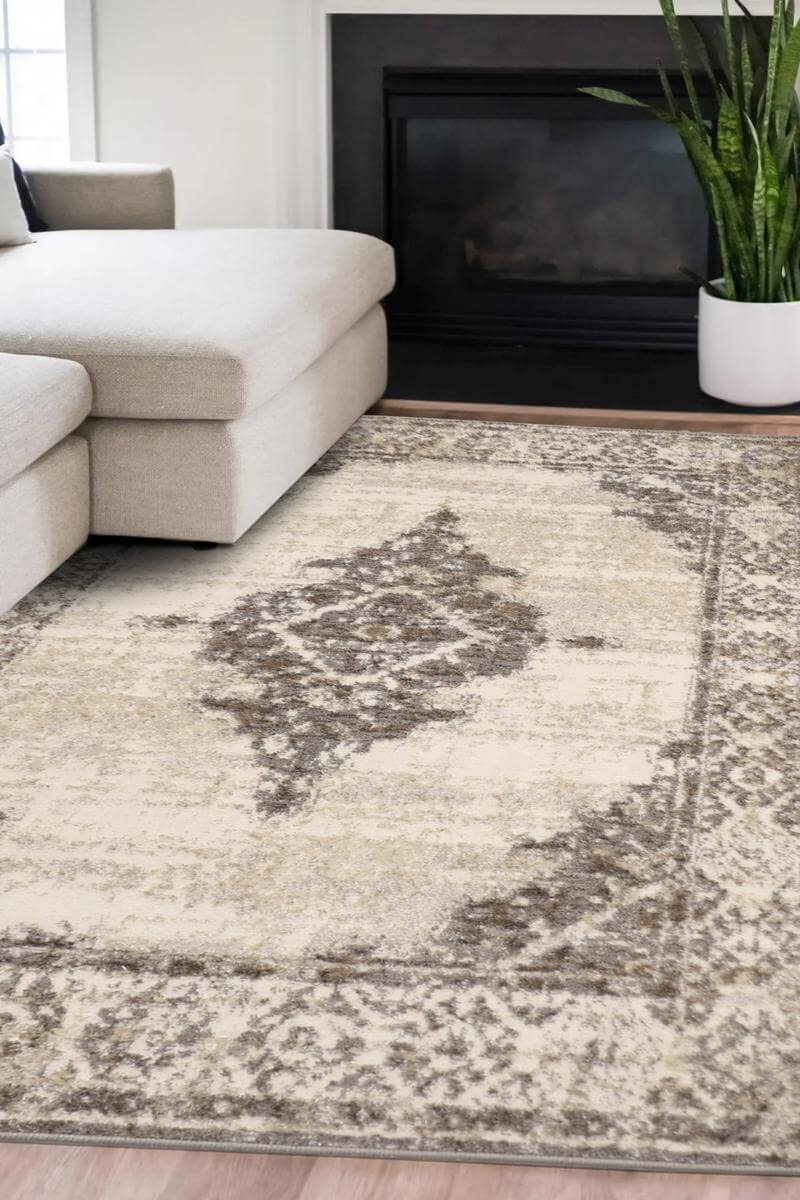 Cadiz Natural Traditional Rug – Soft Vintage - Bargainia.com - 