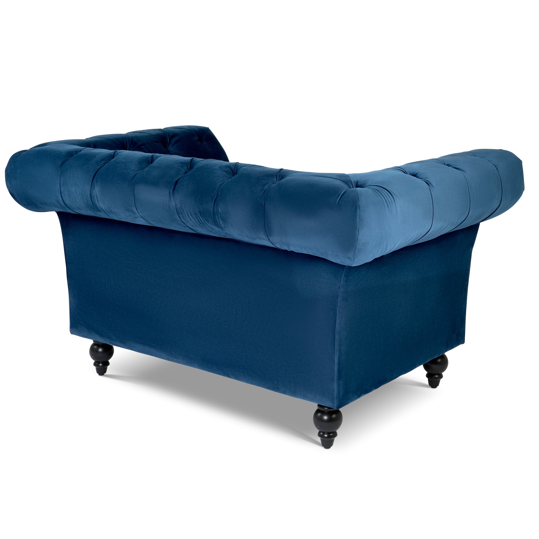 Cambridge Velvet Chesterfield Armchair - Blue Bargainia