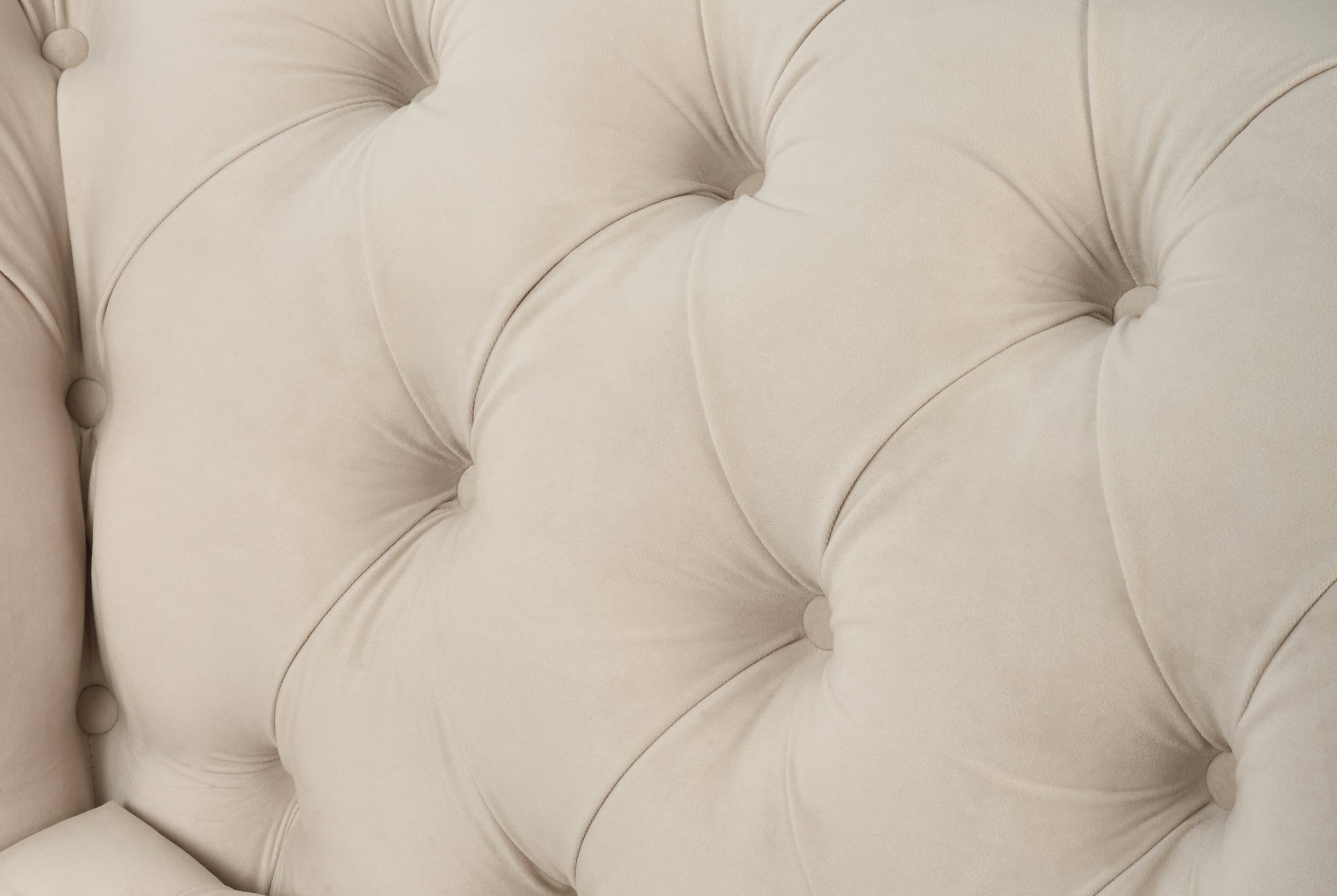 Cambridge Velvet Chesterfield Sofa Suite - Cream