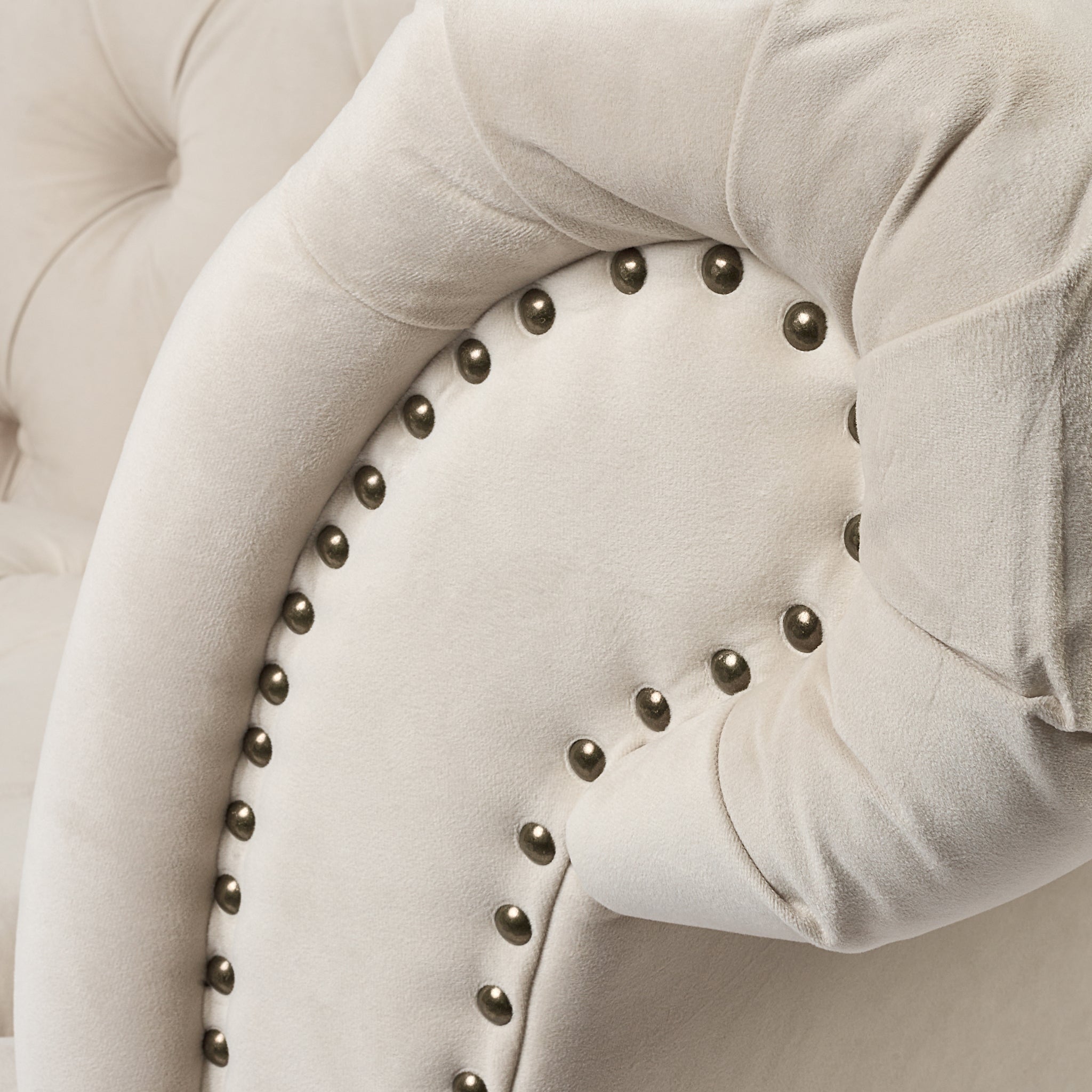 Cambridge Velvet Chesterfield Sofa Suite - Cream Bargainia