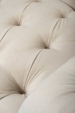 Cambridge Velvet Chesterfield Two Seater Sofa - Cream - Bargainia.com - 