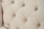 Cambridge Velvet Chesterfield Two Seater Sofa - Cream - Bargainia.com - 