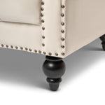 Cambridge Velvet Chesterfield Two Seater Sofa - Cream - Bargainia.com - 