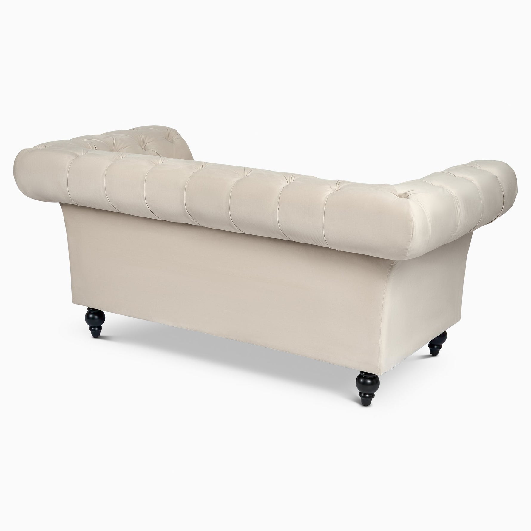Cambridge Velvet Chesterfield Two Seater Sofa - Cream - Bargainia.com - 