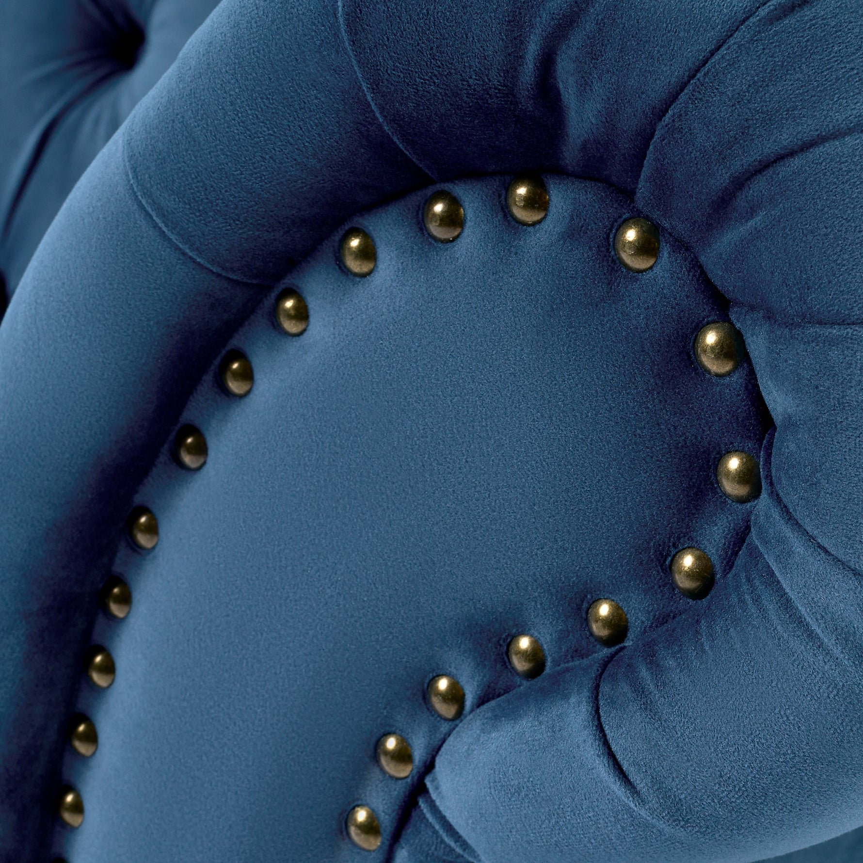 Cambridge Velvet Chesterfield Two & Three Seater Sofa Set - Blue - Bargainia.com - 