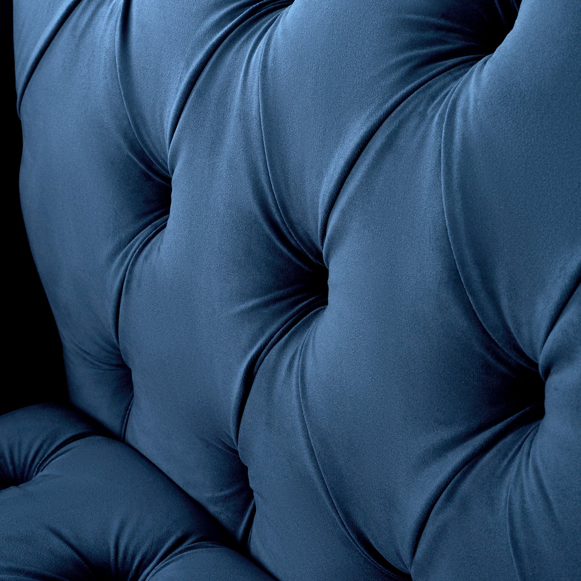 Cambridge Velvet Chesterfield Two & Three Seater Sofa Set - Blue Bargainia