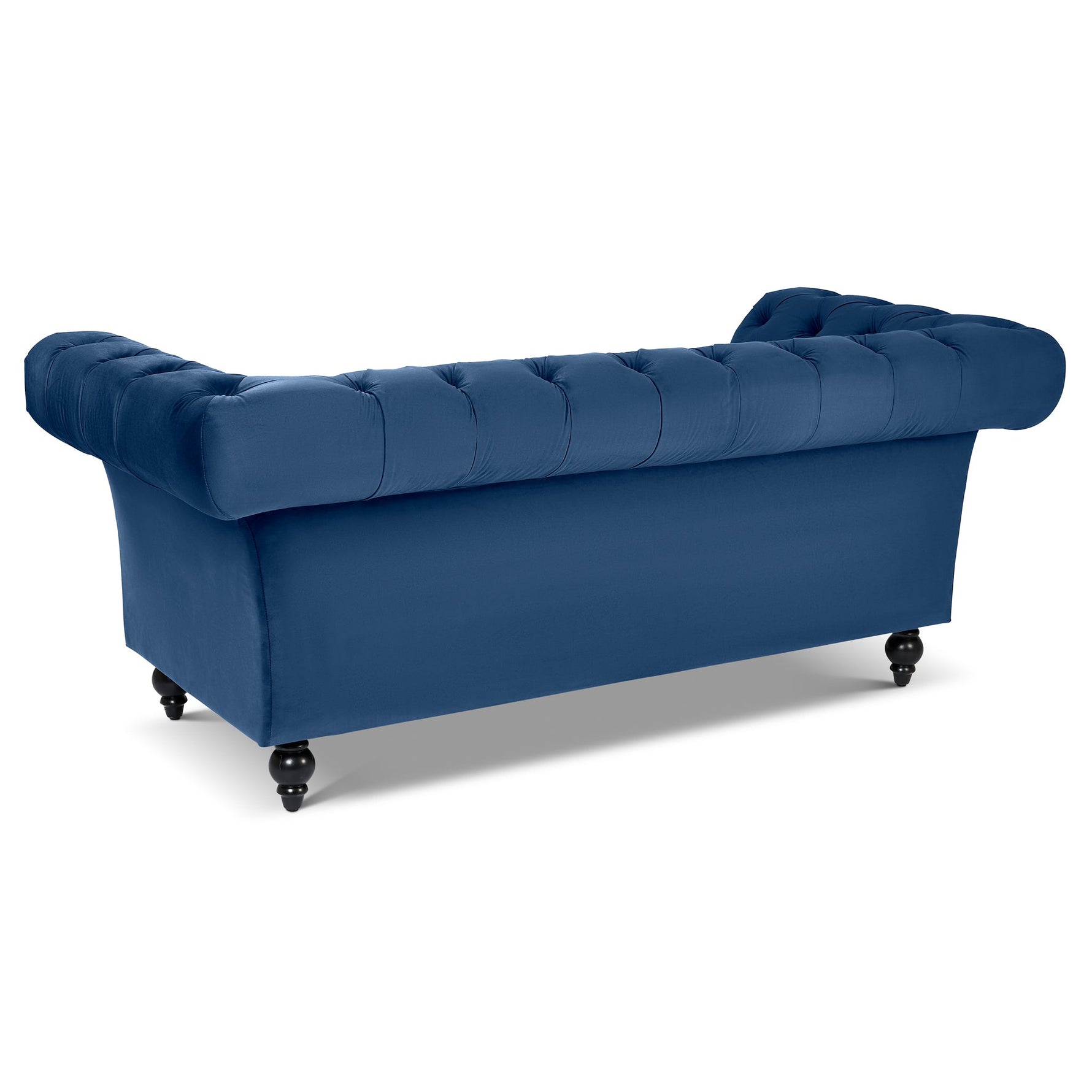 Cambridge Velvet Chesterfield Two & Three Seater Sofa Set - Blue - Bargainia.com - 