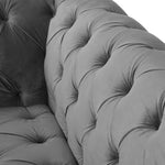 Cambridge Velvet Chesterfield Two & Three Seater Sofa Set - Grey - Bargainia.com - 