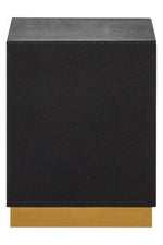 Cardoba Square Black Shagreen Effect Side Table and Stool - Bargainia.com - 5018705972169