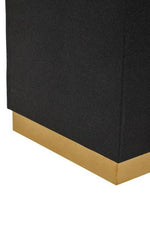 Cardoba Square Black Shagreen Effect Side Table and Stool - Bargainia.com - 5018705972169