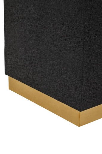 Cardoba Square Black Shagreen Effect Side Table and Stool - Bargainia.com - 5018705972169