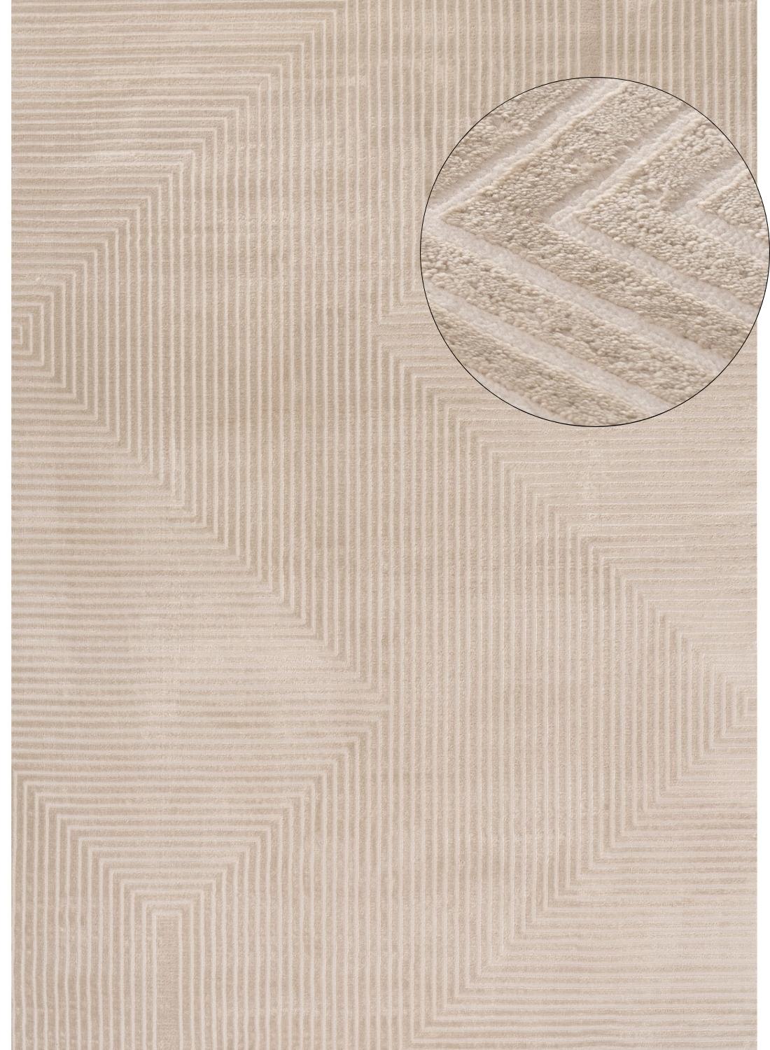 Carmel Beige - Cream Geometric Rug | 6050 - Bargainia.com - 5056584582161 - CRM-BEI-80x150