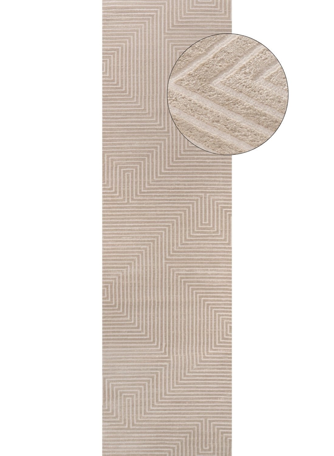 Carmel Beige - Cream Geometric Rug | 6050 - Bargainia.com - 5056584582543 - CRM-BEI-80x300