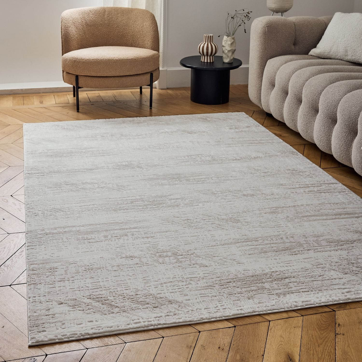 Carmel Cream - Beige Abstract Rug | 6030 - Bargainia.com - 5056584582055 - CRM-CBG-80x150