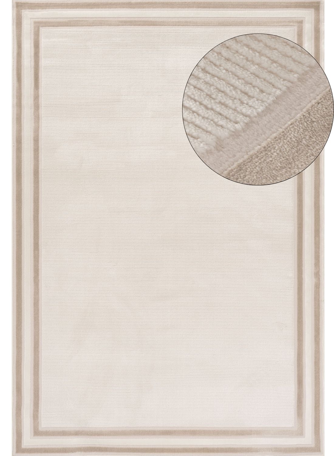 Carmel Cream - Beige Bordered Rug | 6060 - Bargainia.com - 