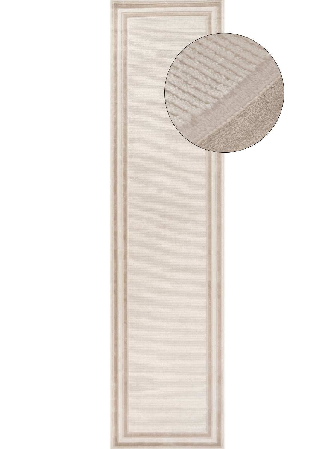 Carmel Cream - Beige Bordered Rug | 6060 - Bargainia.com - 5056584582574 - CRM-BEC-80x300