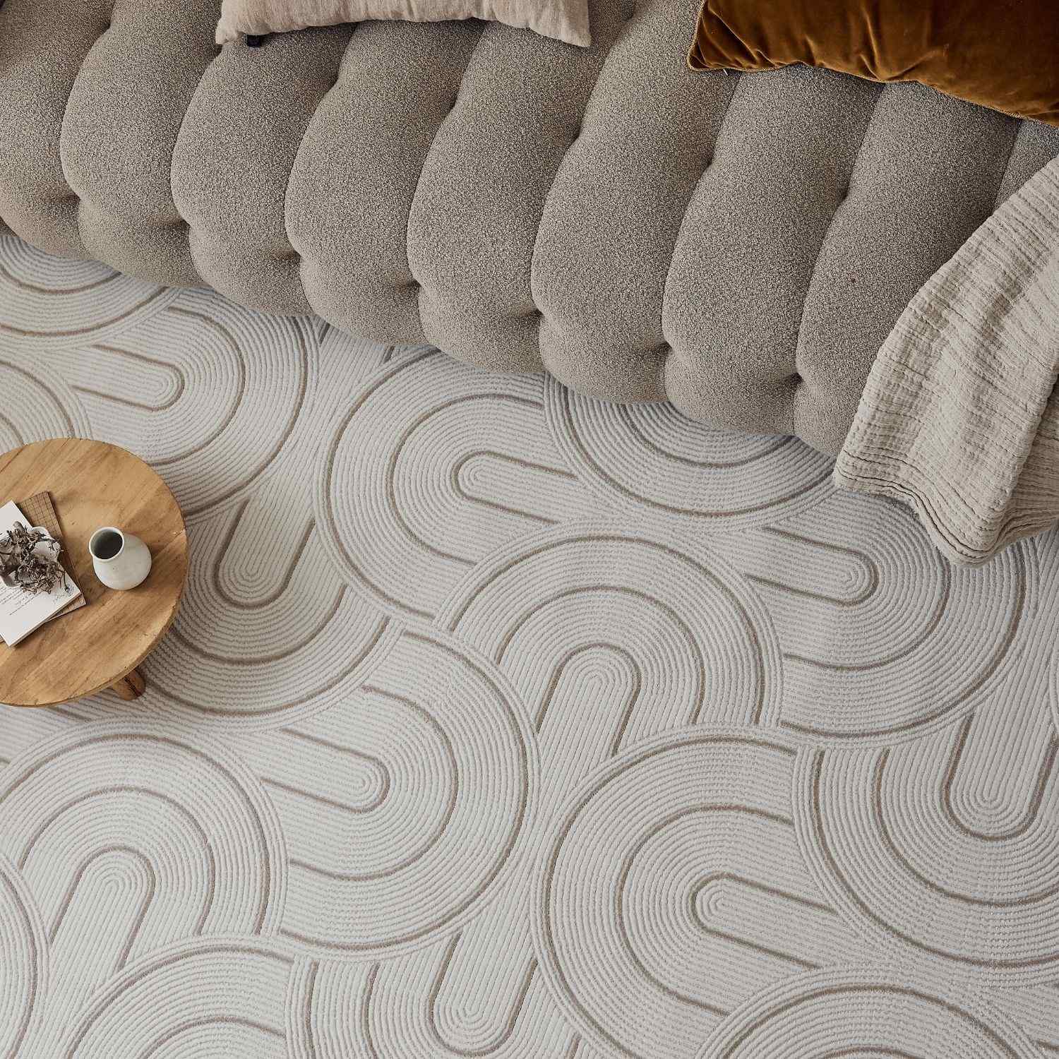 Carmel Cream - Beige Geometric Rug | 6070 - Bargainia.com - 