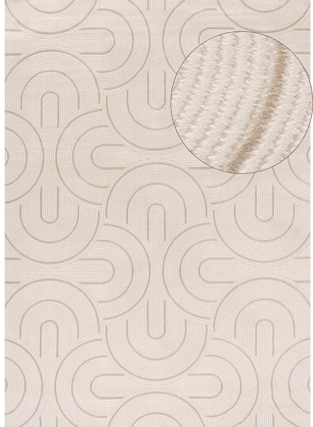 Carmel Cream - Beige Geometric Rug | 6070 - Bargainia.com - 5056584582253 - CRM-BGI-80x150