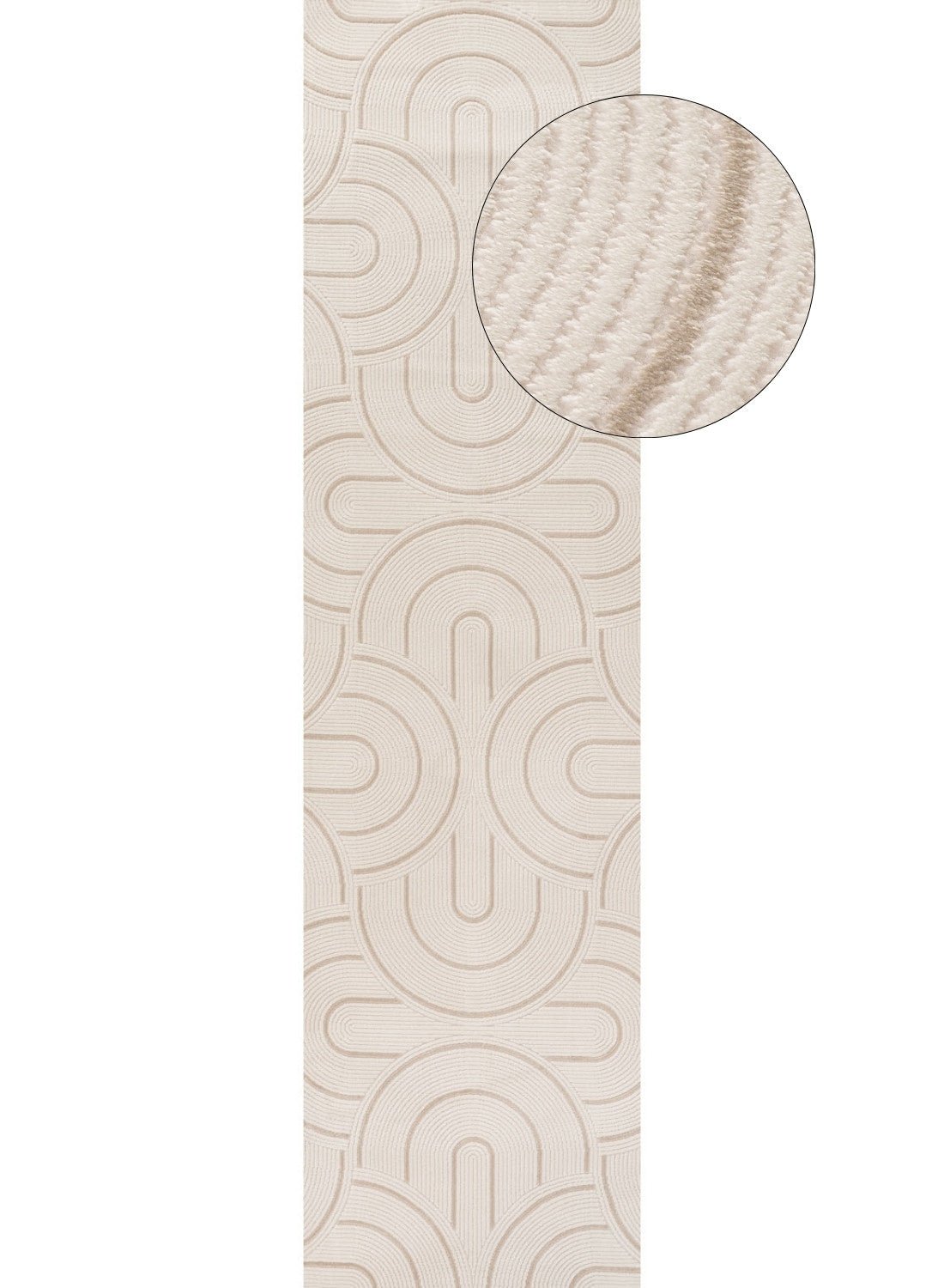 Carmel Cream - Beige Geometric Rug | 6070 - Bargainia.com - 5056584582635 - CRM-BGI-80x300