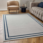 Carmel Cream - Blue Bordered Rug | 6060 - Bargainia.com - 