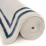 Carmel Cream - Blue Bordered Rug | 6060 - Bargainia.com - 
