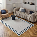 Carmel Cream - Blue Bordered Rug | 6060 - Bargainia.com - 