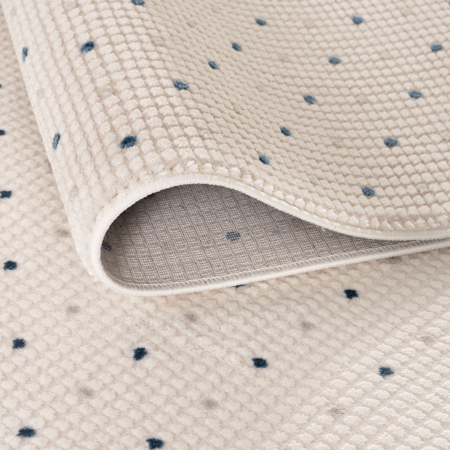 Carmel Cream - Blue Dots Rug | 6080 - Bargainia.com - 5056584582321 - CRM-CRBL-80x150