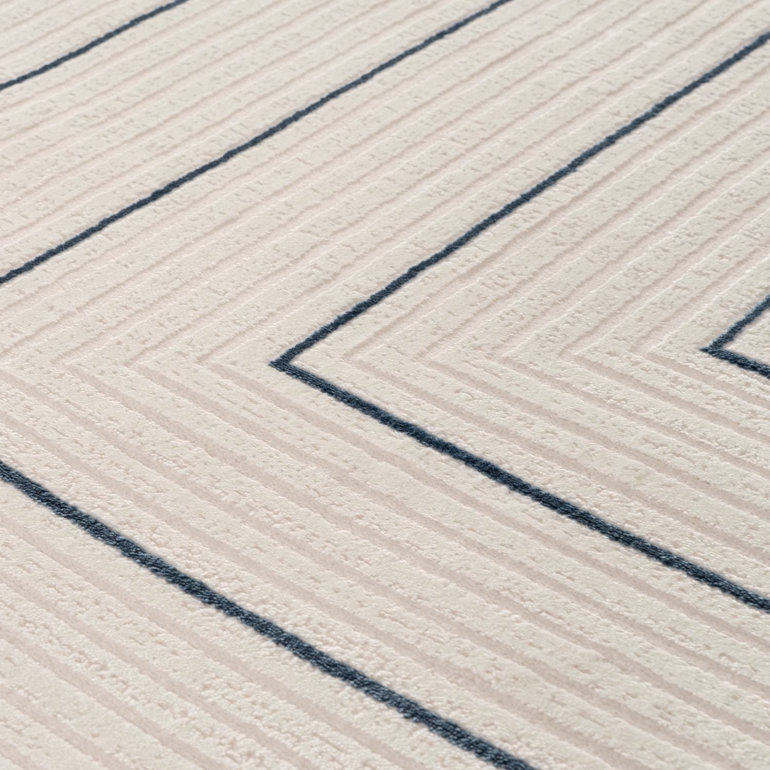 Carmel Cream - Blue Geometric Rug | 6040 - Bargainia.com - 5056584582130 - CRM-BL-80x150