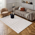 Carmel Cream - Blue Geometric Rug | 6040 - Bargainia.com - 