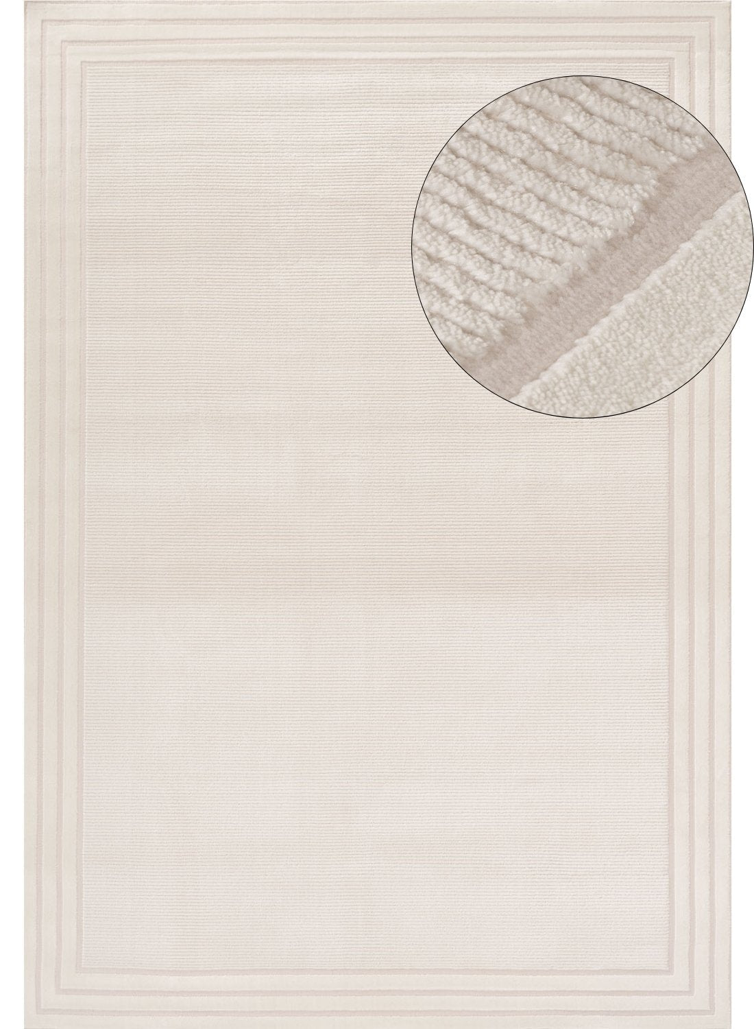 Carmel Cream Bordered Rug | 6060 - Bargainia.com - 