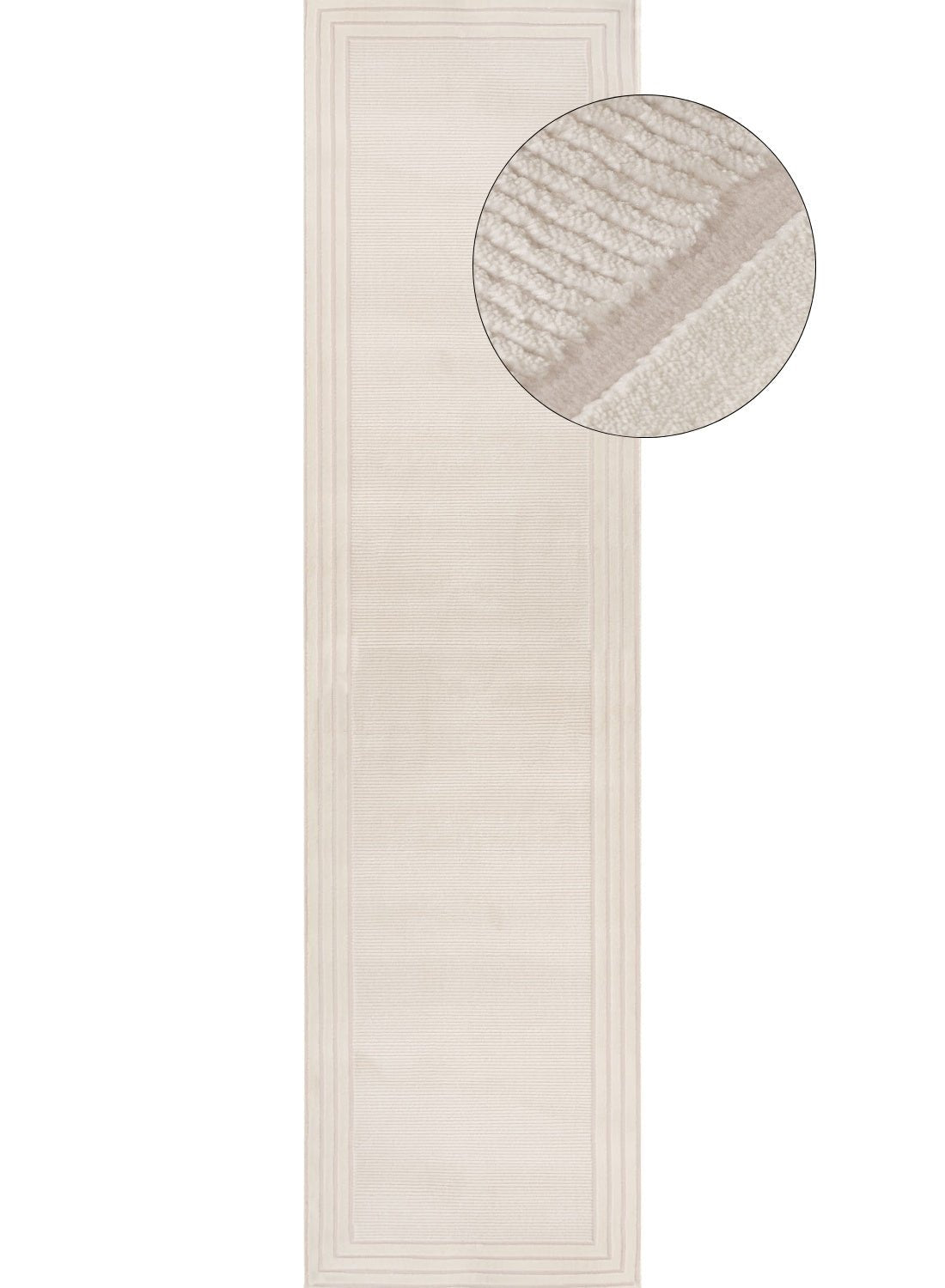 Carmel Cream Bordered Rug | 6060 - Bargainia.com - 5056584582567 - CRM-CRE-80x300