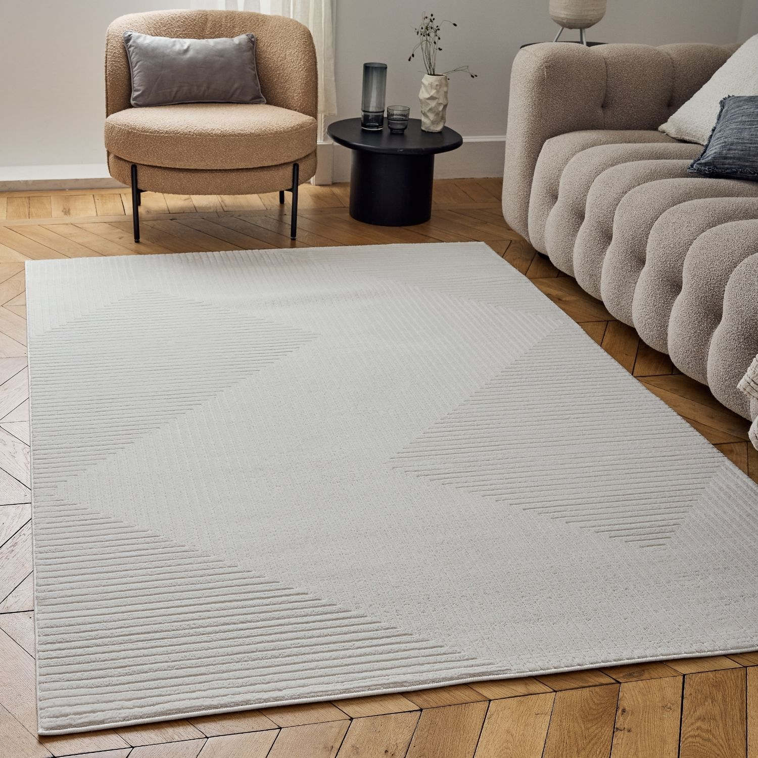 Carmel Cream Geometric Rug | 6040 - Bargainia.com - 
