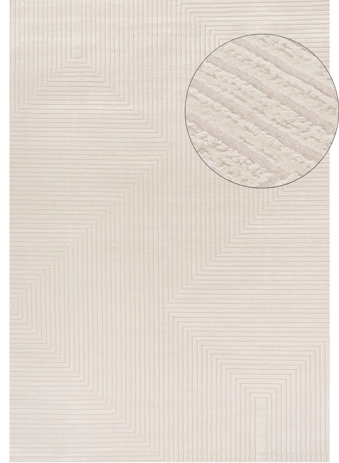 Carmel Cream Geometric Rug | 6040 - Bargainia.com - 5056584582109 - CRM-CM-80x150