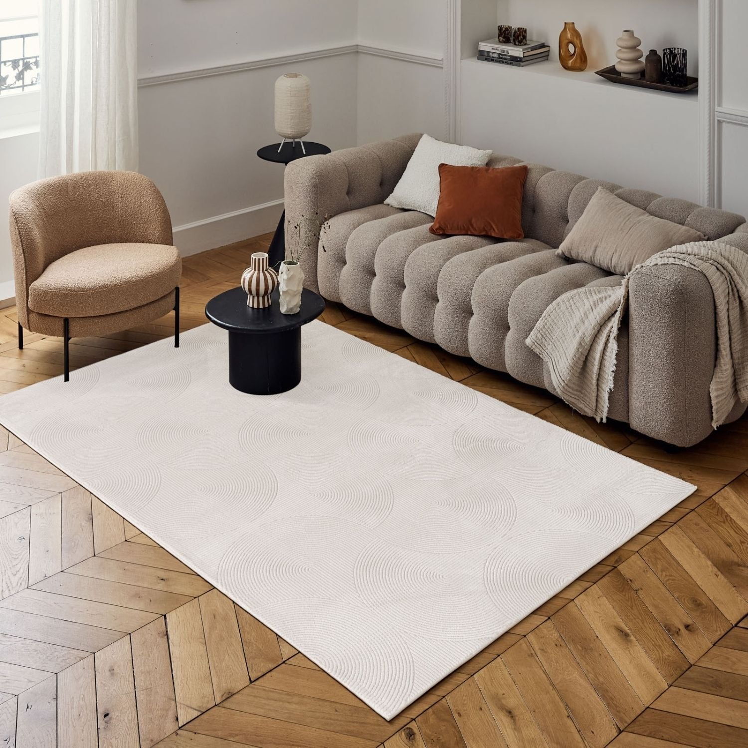Carmel Cream Geometric Rug | 6070 - Bargainia.com - 