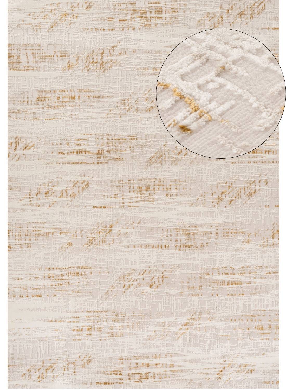Carmel Cream - Gold Abstract Rug | 6030 - Bargainia.com - 5056584582093 - CRM-GLD-80x150